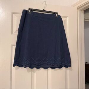 NWOT TALBOTS Elegant Navy Blue Women's Skirt